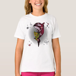 T-shirt Orca Whale avec ours en peluche en conception grap