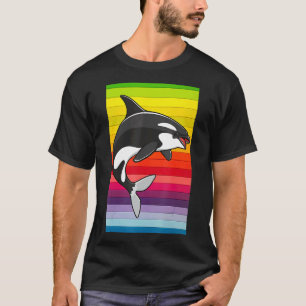 T-shirt Orca Whale Vintage 80s Retro