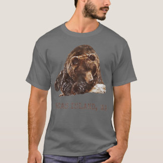 T-shirt Orcas Island Brown Grizzly Bear In Snow Washington