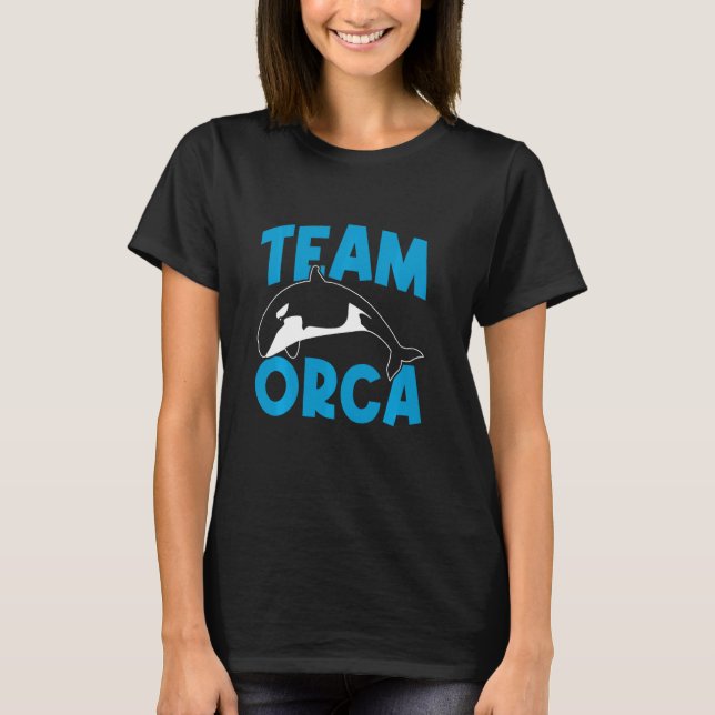 T-shirt Orcas  Orca  Team Orca Whales Long Sleeve (Devant)
