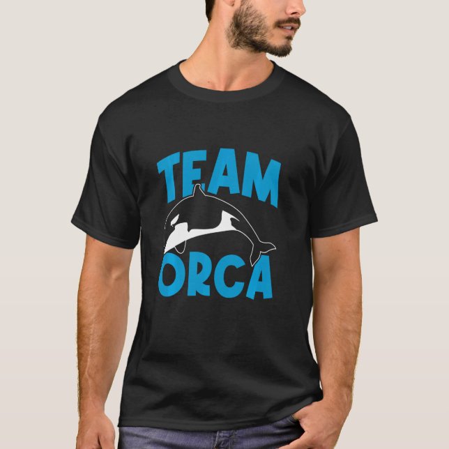 T-shirt Orcas  Orca  Team Orca Whales Long Sleeve (Devant)