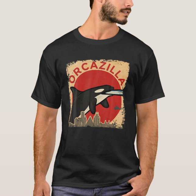 T-shirt Orcazilla - Funny Killer Whale Orca (Devant)