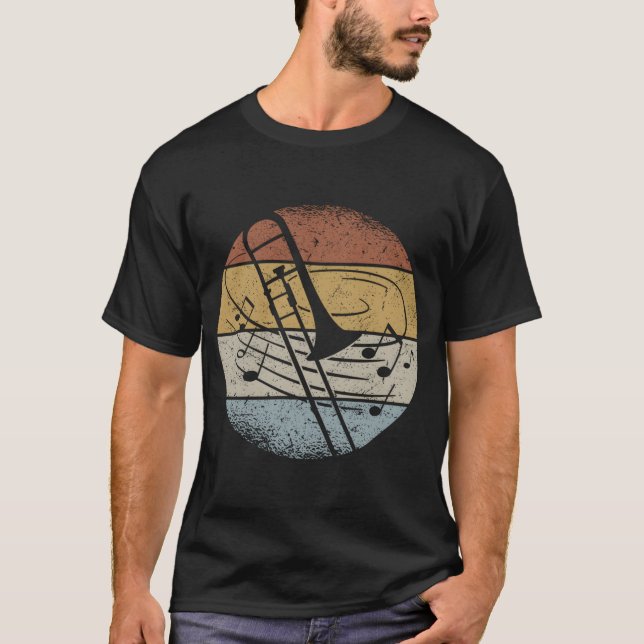 T-shirt Orchestre Tromboniste musicien Notes Trombone (Devant)