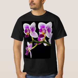 T-shirt Orchidée blanche et violette
