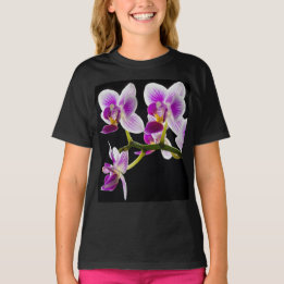 T-shirt Orchidée blanche et violette