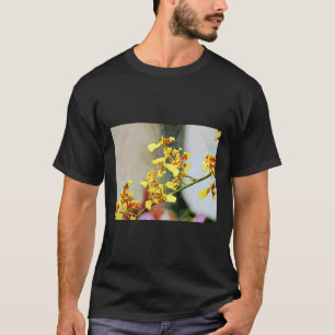 T-shirt Orchidées jaunes vibrantes dans un style d'art aqu