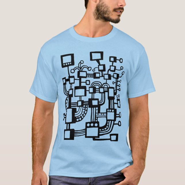 T-shirt Ordinateur Alien (Devant)