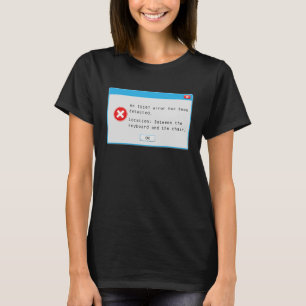 T-shirt Ordinateur contextuel de la fenêtre Code d'erreur