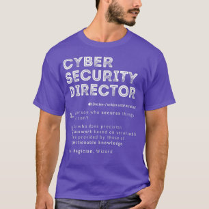 T-shirt Ordinateur de définition de directeur de sécurité