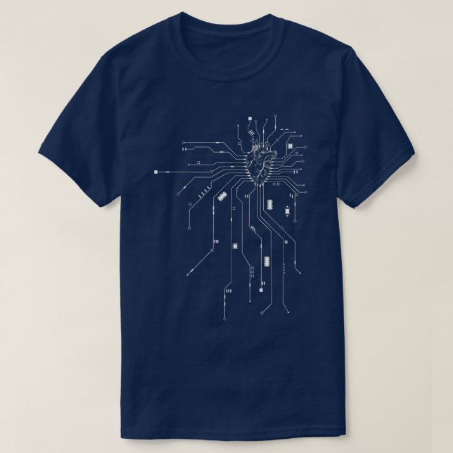 T-shirt Ordinateur de la carte PCB du processeur cardiaque (Design devant)