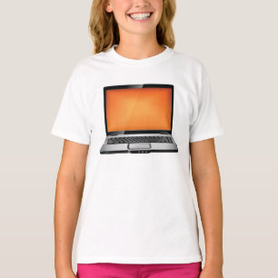 T-shirt Ordinateur portable Orange