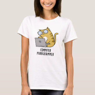 T-shirt Ordinateur Purr-grammer Funny Cat Pun
