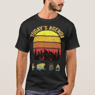 T-shirt Ordre du jour d'aujourd'hui Camping Café Pop Up Ca