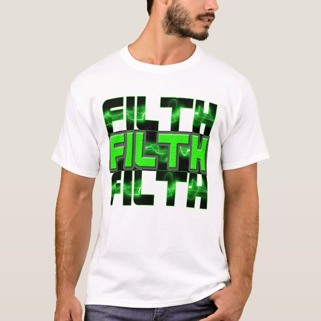 T-shirt ORDURES du DJ basses d'électro éloge de Dubstep de (Devant)