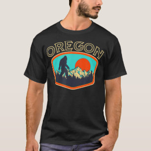 T-shirt Oregon Bigfoot Vintage Badge extérieur Style rétro