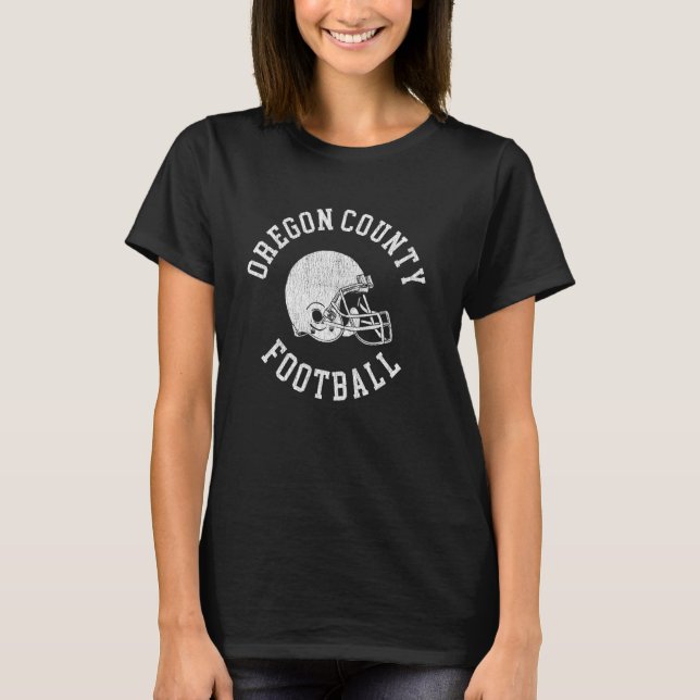 T-shirt Oregon County Football Throwback Football Helmet R (Devant)