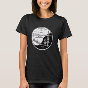 T-shirt Oregon Quarter Coin - Crater Lake 25 Cent