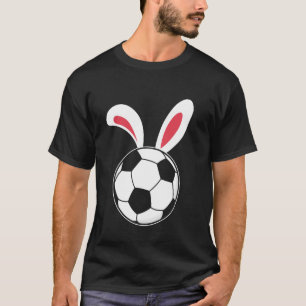 T-shirt Oreilles de lapin de soccer de Pâques Joyeuse jour