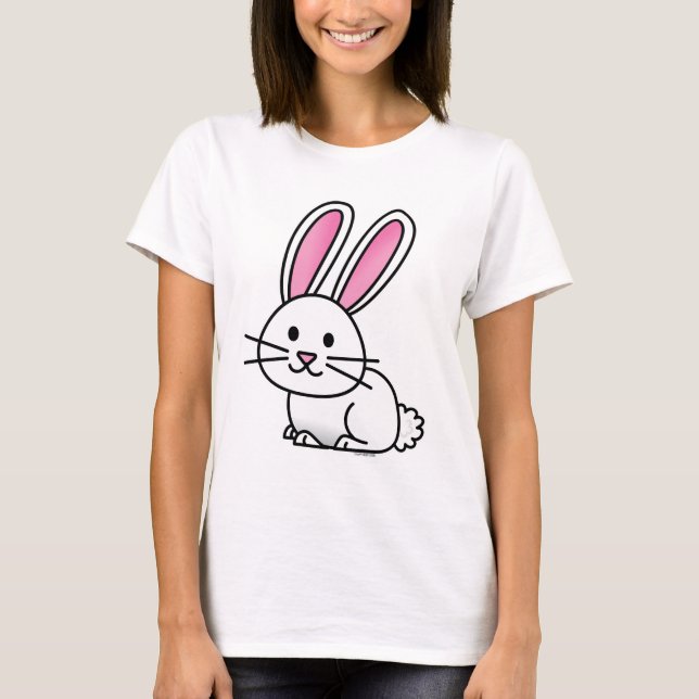 T-shirt Oreilles de queue pelucheuse blanche chanceuse de (Devant)