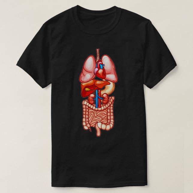 T-shirt Organes humains internes Viscera Halloween Coût de (Design devant)