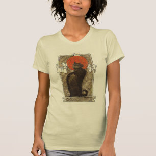 T-shirt organique de Nouveau d'art de ~ de chat