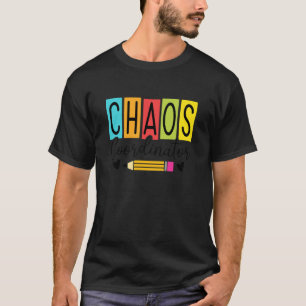 T-shirt Organisateur de chaos crayon amusant design couleu