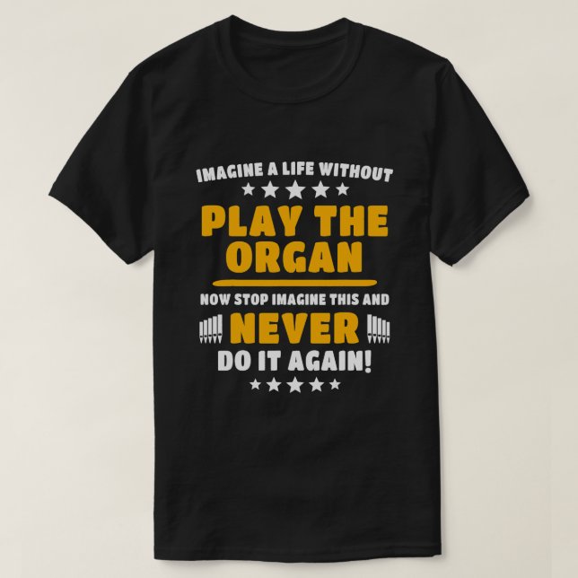 T-shirt Organisateur Musicien Pipe Orgue Joueur 2 (Design devant)