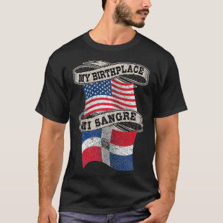 T-shirt Orgullosamente Dominicano Half dominicain Amer