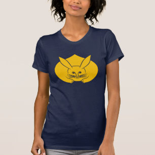 T-shirt Oriental Jaune Bleu Japon Rabbit Mon Vector Art