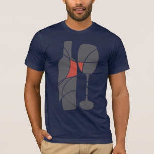 T-shirt orienté de vin