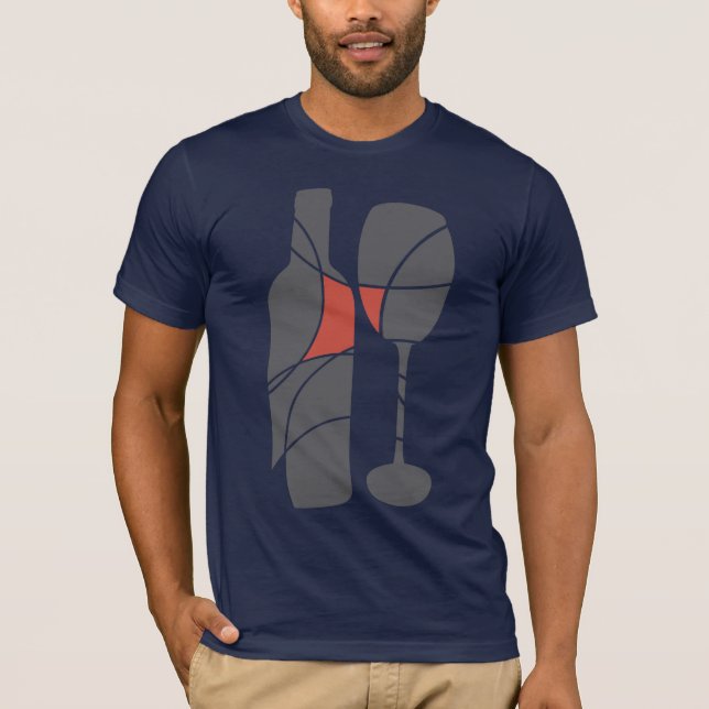 T-shirt orienté de vin (Devant)