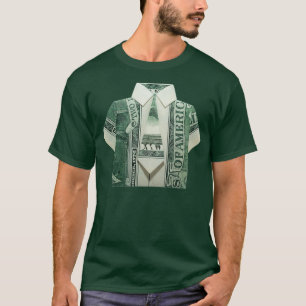 T-shirt Origami Cash Money Dollar Business Ceo Texture Bo