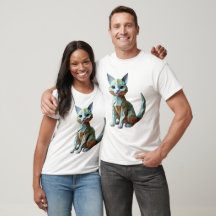 T-shirt Origami Cat
