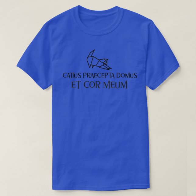 T-shirt Origami Chat le chat régit la maison (Design devant)