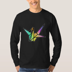 T-shirt Origami Crane Bird Papier pliant japonais