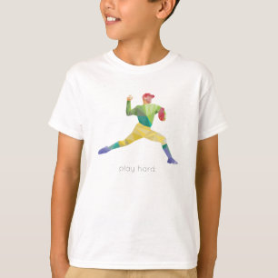 T-shirt Origami dur de base-ball de jeu