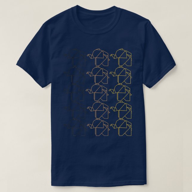 T-shirt origami éléphant 9 (Design devant)