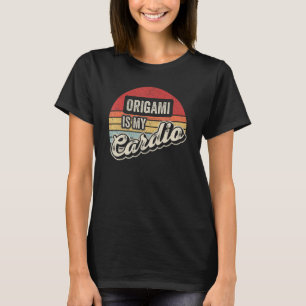 T-shirt Origami Est Mon Cardio Vintage Retro