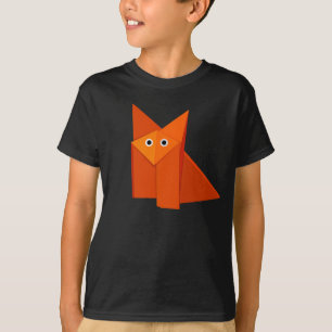 T-shirt Origami Fox Cute animal géométrique