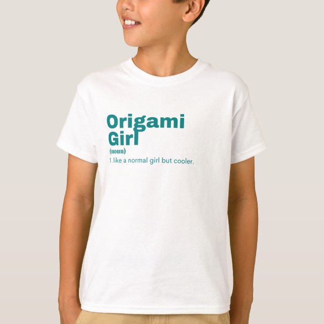 T-shirt Origami Girl - Origami (Devant)