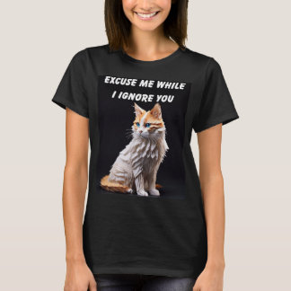T-shirt Origami Maine Coon M'EXCUSE PENDANT QUE JE VOUS IG