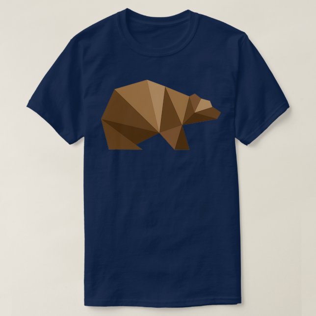 T-shirt origami ours 10 (Design devant)