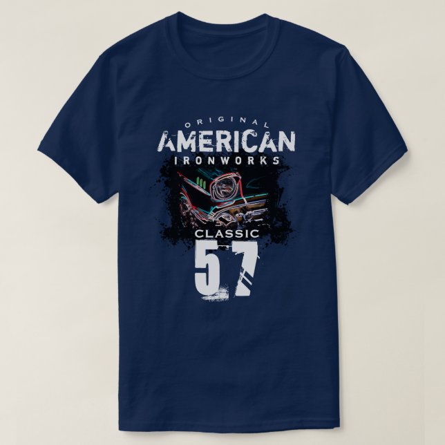T-shirt Original American Ironworks Classic 57 Car (Design devant)