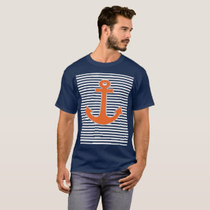 T-shirt Original Embroidery Anchor Capitaine Nautical