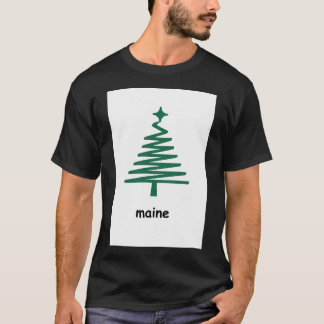 T-shirt Original Noël Maine Drapeau 1 Art encadré Imprimer