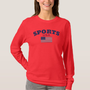T-shirt Original SPORTS USA Drapeau vrai Classic Mode