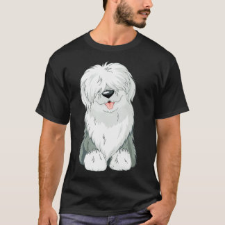 T-shirt Original Vieux Anglais Cheepdog Chien Chien Chien