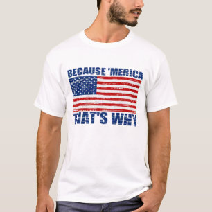 T-shirt Original vintage PARCE QUE 'MERICA QUI EST