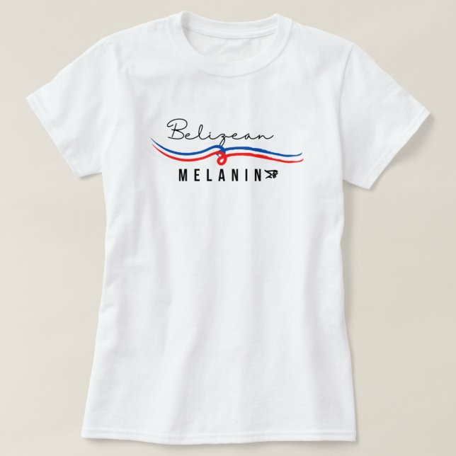 T-shirt Origine bélizienne de mélanine (Design devant)