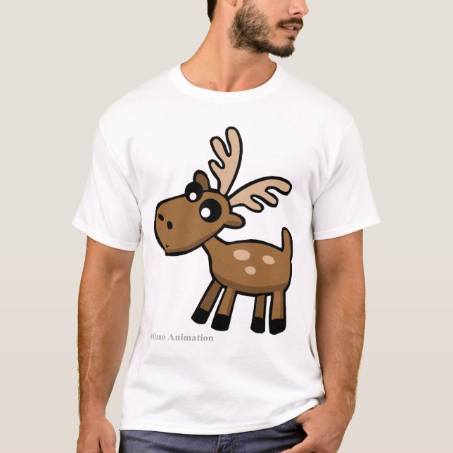 T-shirt Orignaux mignons de chocolat de bande dessinée de (Devant)